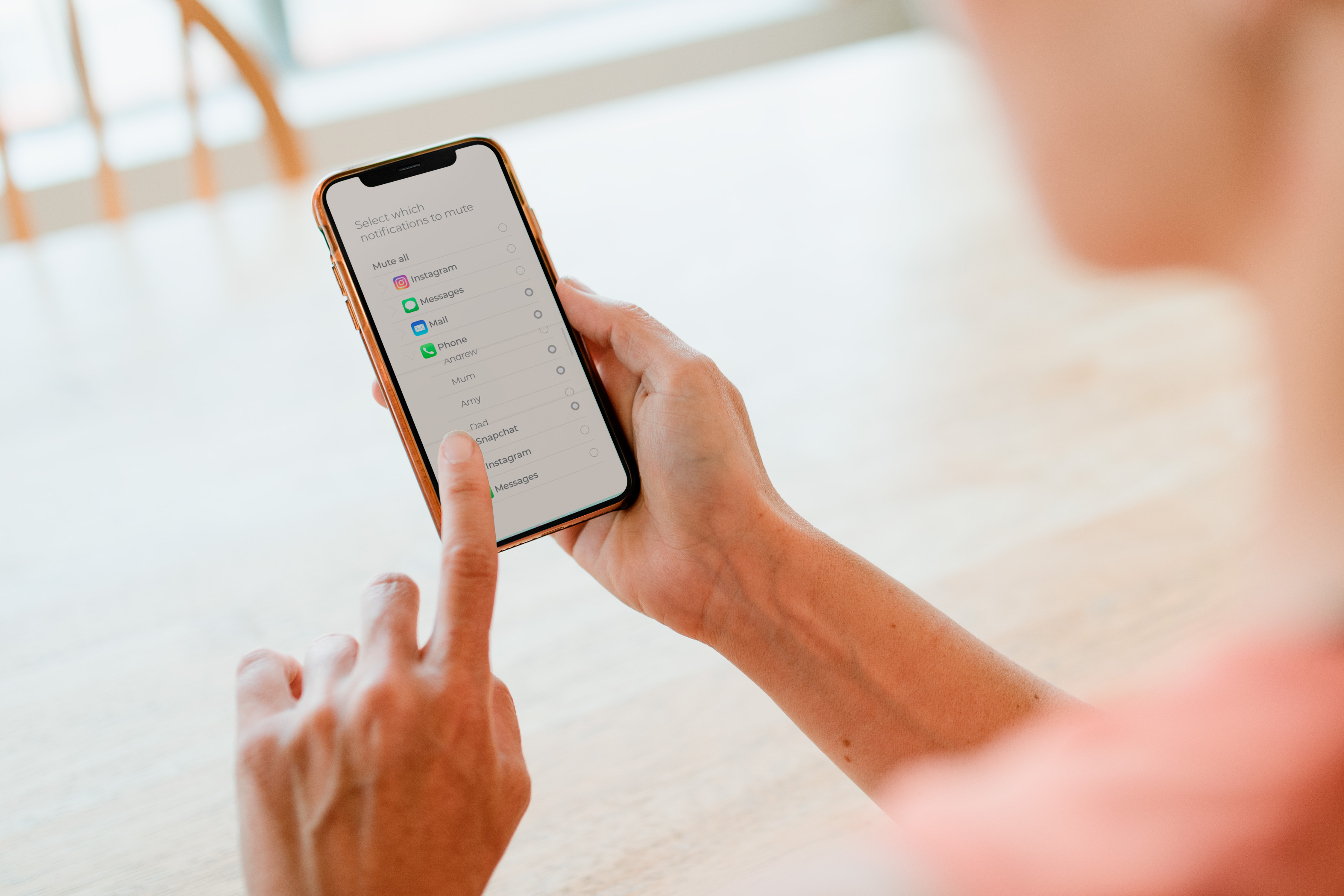 Out of Sight Out of Mind in context app
